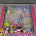 Dolls & Accessories Playset with Doll Transforming Stroller Dog Pet for Girls Ages 3-5-7-12 Birthday Gifts