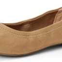 Amazon Essentials Women's Ballet Flat, Tan Micro, 8 B US