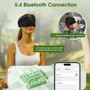 Sleep Mask with Headphones Bluetooth 5.4, LC-dolida Wireless Music Eye Mask for Sleeping Headphones with Soft Bamboo Cotton Cooling Breathable,Ultra-Thin Stereo Speaker for Side Sleepers-Ink