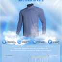 GEMYSE Men's Quarter Zip Pullover Long Sleeve Running Shirt 1/4 Zip Quick Dry Athletic Workout Shirts (Blue, XXL)