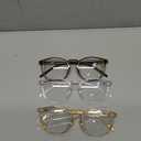 IBOANN Chic & Comfy Blue Light Glasses For Women - 3-Pack Round Frames, Screen-Ready Style With UV Protection Coating (*B117 Tranparent&Dark Green&Orange)