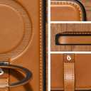 Butaiga for iPhone 17 Pro Leather Case with Stand, Anti-Slip Grip Ring, Fits for MagSafe (Brown, iPhone 17 Pro)