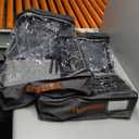 OrganiHaus Under Bed Storage Containers, Bedroom Storage and Organization Bins, Clothes Organizer for Closet with Clear Cover and Reinforced Handles - Set of 2 23.5x12.5x5 inches Gray