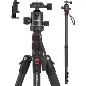 SmallRig CT-20 Camera Tripod, 78.7" Foldable Aluminum Tripod & Monopod, 360Ball Head Detachable, Payload 33lb (200cm/78.7")