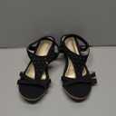 TEMOFON Women's Low Wedge Heels Summer Dressy Platform Sandals Elastic Ankle Strap Open Toe Flower Shoes, Size 42