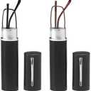 DoubleTake 2 Pairs of Classic Readers in Slim Pen Clip Portable Hard Case Reading Glasses +2.00