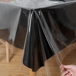 Obstal Clear Plastic Tablecloth 54 x 78 Inch, 100% Waterproof Oil-Proof Spill-Proof Vinyl PVC Table Cloth, Wipeable Rectangle Tablecloth Protector for Dining Table, Outdoor and Indoor Uses, Clear