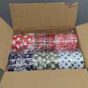 Yaomiao 12 Pack Christmas Cookie Tins with Lids for Gift Giving Small Xmas Tin Containers Round Metal Christmas Tins Empty Cookie Jar for Gift Giving Holiday Party Favors (Stylish Style)