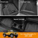 Custom Floor Mats and Cargo Liner for 1997-2006 Jeep Wrangler TJ Accessories All Weather TPE Protection Mat (for 1997-2006 Jeep Wrangler TJ/LJ Set)
