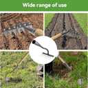 Gardenia Iron Weeding Rake 2.0, Iron Rake for Gardening and Weedings, 2025 Heavy-Duty Garden Hand Weed Puller Tool for Yard Lawn and Garden 5/6/7/8 Teeth Carbon Steel Garden Weeder Rakes (7 Tines)