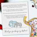 Thank You Gifts for Women, Sister, Friends, Coworkers - Friendship Elephant Ornament - Christmas, Birthday Gifts for Friends Sisters - Elephant Gift for Women - Acrylic Ornament & Card