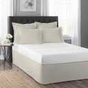 Todays Home Classic Tailored Bed Skirt Dust Ruffle, Cotton Blend Design, 14" Drop Length, California King, Buttercream