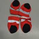 YAODHAOD Dog Shoes, Dog Boots Paw Protector, Winter Warm Comfortable Soft Soled Dog Skidproof Sneakers with Reflective Straps, for Small Dog (Size 7: 2.3"x1.9" (LW), Red)