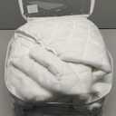 Sealy Luxury 100% Cotton Soft Top Layer, High Loft Comfort EternaLoft Fiberfill, Durable Stretch Corners Mattresses 18 Inches Deep Machine Washable Fitted Mattress Pad, Queen Size, White