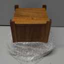 MyGift Premium Acacia Solid Wood Square Tissue Box Holder with Magnetic Lid, Decorative Rustic Wooden Framed Edge Trim Cube Cover Facial Tissues Dispenser