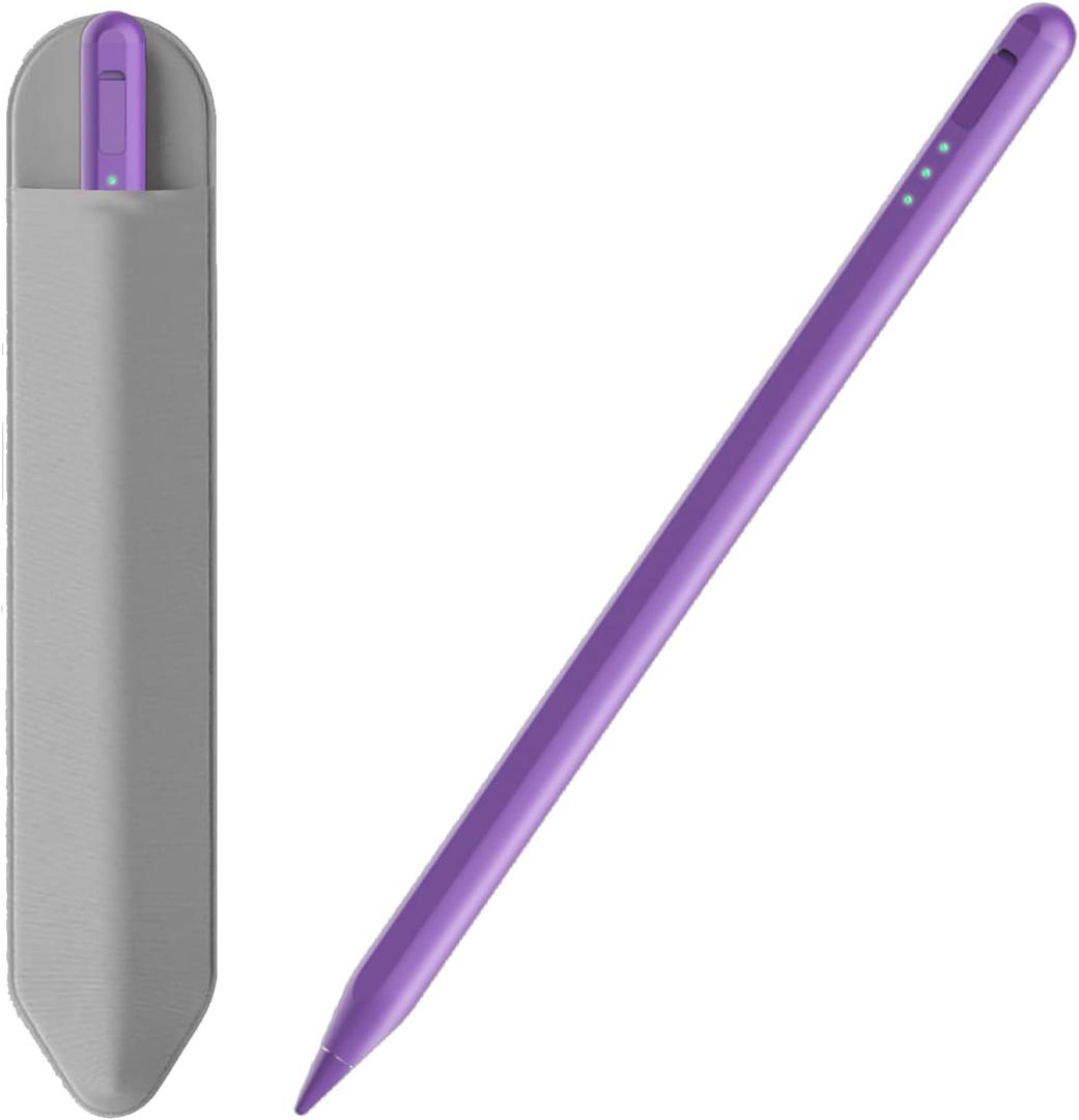Stylus Pen for iPad11&10thGen,14Mins Faster Charge, with Pencil Holder,Palm Rejection, Tilt Sensitivity, for iPad Air11&13-inch(M3/M2), iPad Pro 11&13-inch (M4),iPad 6-11th,iPad Pro 11/12.9 inch (Purple)