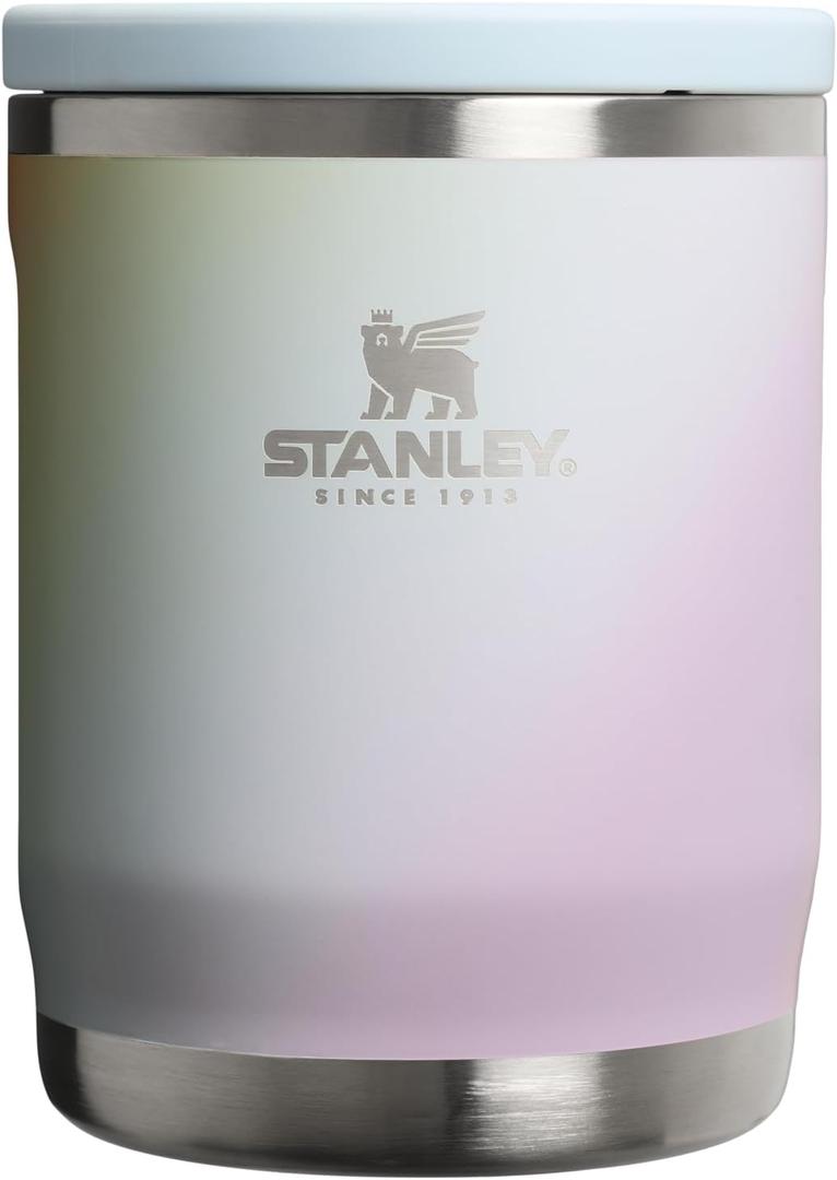 STANLEY Adventure To-Go Food Jar 18 oz | Vacuum Insulated Food Container | Wide Mouth Screw On Lid | Packable for Travel | Stainless Steel with Leakproof Lid | BPA-Free | Sunrise Spiral