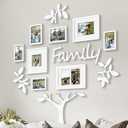 Jerry & Maggie - Photo Frame | Plaque College Frame - Wall Decoration Combination - White PVC Picture Frame Selfie Gallery Collage With Hanging Template & Wall Mounting Design | Family Tree, Small Medium Large