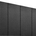 VEVOR Metal Pegboard Panels, 24" x 12" Pegboard, 4 Panels, Heavy Duty Steel Peg Board Wall Organizer, for Living Room Garage Tool Storage Workbench Office Organization Craft Room Kitchen Home, Black