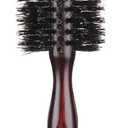 PERFEHAIR Soft Boar Bristle Round Brush for Fine, Thin Hair or Beards - 1.3 inch for Drying, Styling, Curling, Adding Volume