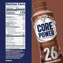 Core Power Protein Shake, Chocolate, 26g Bottle, 14oz, 12 Pack (EXP 07/24/25)