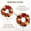 Fall Wreaths for Front Door 24 inch Autumn Wreath with Hydrangeas Berries