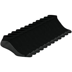 Hanes Men's Low Cut Socks, Double Tough Max Cushion Socks, Big & Tall, Wicking, 12-14, 12-Pairs