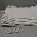 Extra Long Sage Green Shower Curtain Cotton Boho Striped Shower Curtains for Bathroom with Tassel 72" W X 84" L