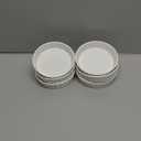 Delling Creme Brulee Ramekins - 6 Piece Set, 8 oz Round Fluted Quiche Dishes, Oven Safe, White