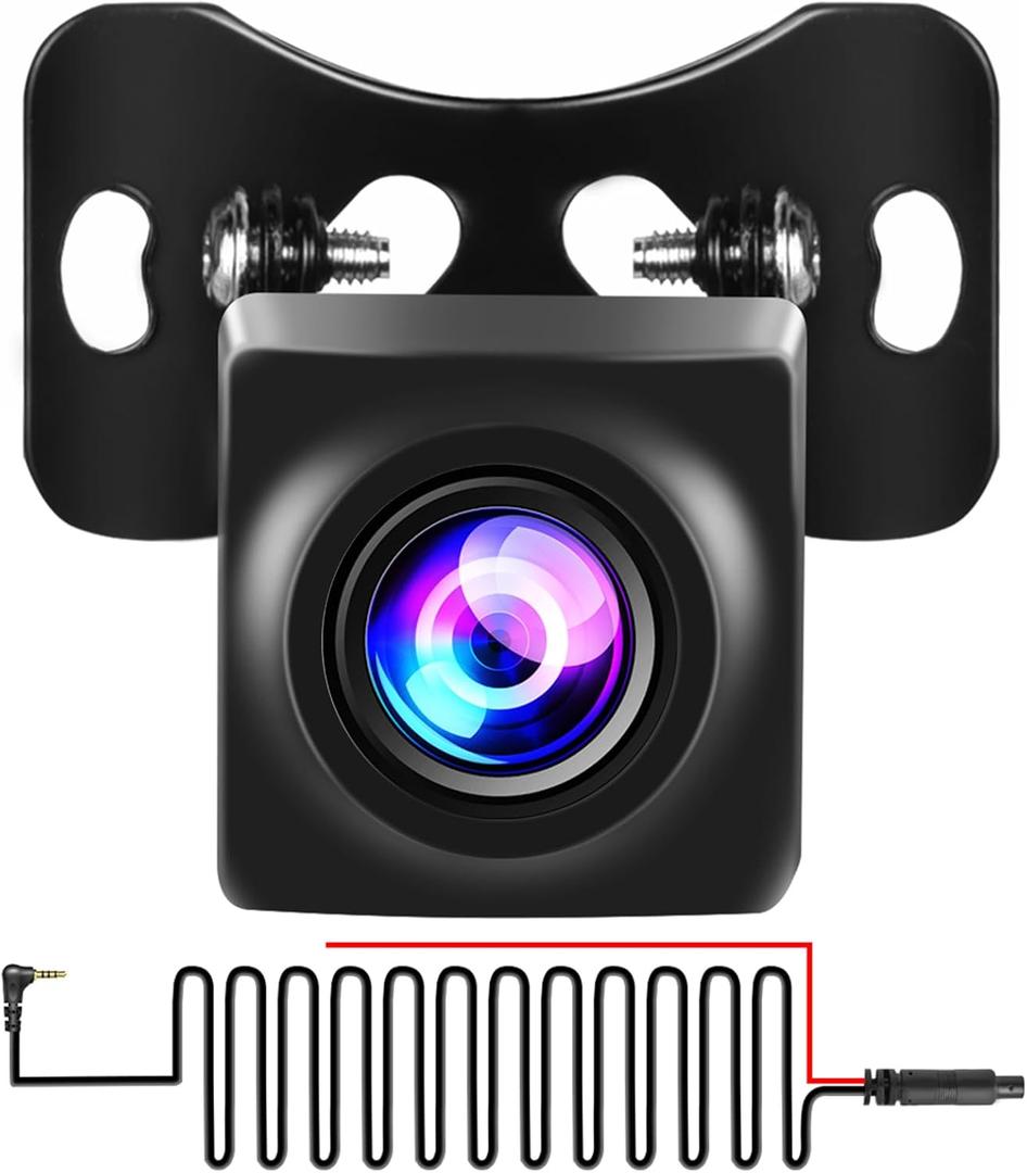 [for Portable Car Radio] 4 Pin Upgrade AHD 1080P Backup Camera, Camera for Carplay Screen 2.5mm Jack Backup Camera 2.5mm Jack Dash Cam Reverse Camera Cable,23 Ft 4 Pin to 2.5mm Male Plug