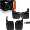 A-Premium Mud Flaps Compatible with Jeep Wrangler 2007-2018 Sport Utility, No Drilling Required Mud Guards with Hardware Accessories, Set of 4 Front and Rear