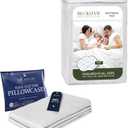 Beckham Hotel Collection Mattress Pad & Cotton Pillowcases, King, White