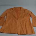 FLITAY Womens Long Sleeve Solid Color Blazer Open Front Slim Fit Work Jackets Coat (Large, Orange)