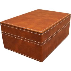 collectiblesBuy Handmade Brown Leather Wooden Keepsake Box Vintage Jewelry & Memory Organizer Unique Decorative Storage Box for Side Table Home Decor Gift