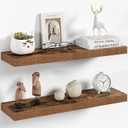 Vivelove 24 Inch Floating Shelves Wall Mounted for Display, 6.5 Deep Duty Shelves with Invisible Brackets for Living Room,Bedroom,Kitchen, Bathroom Storage & Decor,24" Wx6.5 Dx1.4 H - Rustic Brown