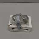 Farmhouse Salt and Pepper Shakers Set With Wood Holder Barn Door Motif, Galvanized Metal Rustic Napkin Holder for Country Farmhouse Kitchen Décor (White)