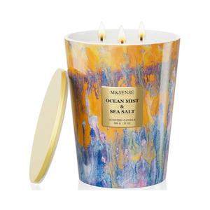 M&SENSE Large 3-Wick Ocean Scented Soy Candle, 35oz
150 Hours, Non-Toxic, Fresh Summer Spa Home Fragrance, Decorative Relaxing, Home Decor