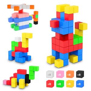 ROMDS 64 PCS Magnetic Blocks Toddler Toys Sensory Toys Magnetic Building Blocks Toys for Toddlers 3 4 5 6 7 8+ Years Old Boys Girls