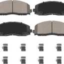 Front Ceramic Disc Brake Pad Set D1589 Replacement For Chrysler Pacifica 2017-2019, Pacifica 2020-2023(Hybrid Limited/Touring L), For Dodge Grand Caravan 2012-2020, For 2012-2015 Ram C/V