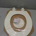 Mayfair Cameron Biscuit Toilet Seat, Non Slip Heavy Duty Wood, Easy Clean, Made in USA, Round