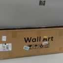 Framed Abstract Wall Art Set, 2 Piece Vertical Dark Green Canvas Prints, 14"W x 57"H x 2Pcs