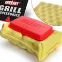 GRILLART Grill Brush Bristle Free, Replaceable BBQ Cleaning Pad (No Handle), Safe Replacement Cleaning Pad/Head for Cast Iron/Stainless Steel Grates  Red