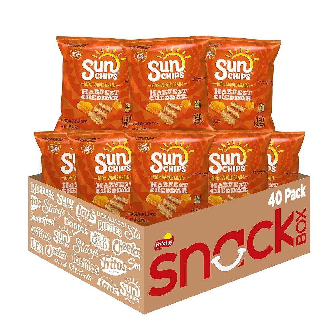 Sunchips Multigrain, Harvest Cheddar, 1 Ounce (Pack of 40), Best By: Oct 7 2025