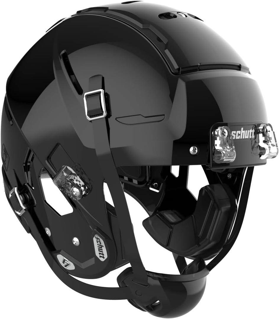 Schutt F7 2.0 Adult Football Helmet - 2024, Molded Gloss Black, Medium