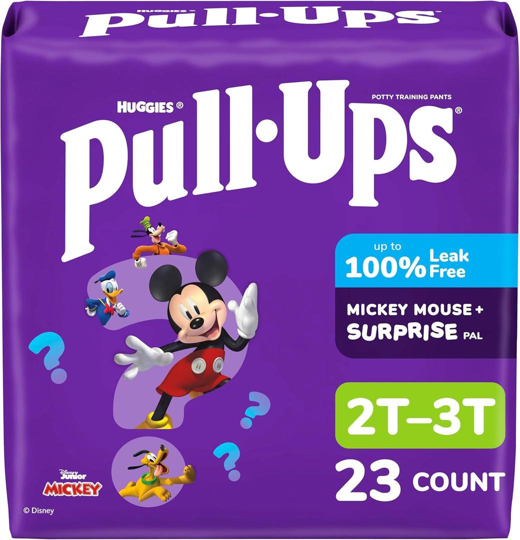 Pull-Ups Boys' Potty Training Pants, Size 2T-3T Training Underwear (16-34 lbs), 23 Count