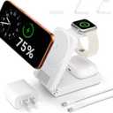 3 in 1 Charging Station, 25W Foldable Magnetic Fast Wireless Charger Stand for Apple Multiple Devices, Travel Charger for iPhone 17 16 15 14 13 12 Series Watch AirPods 4/3/2/Pro