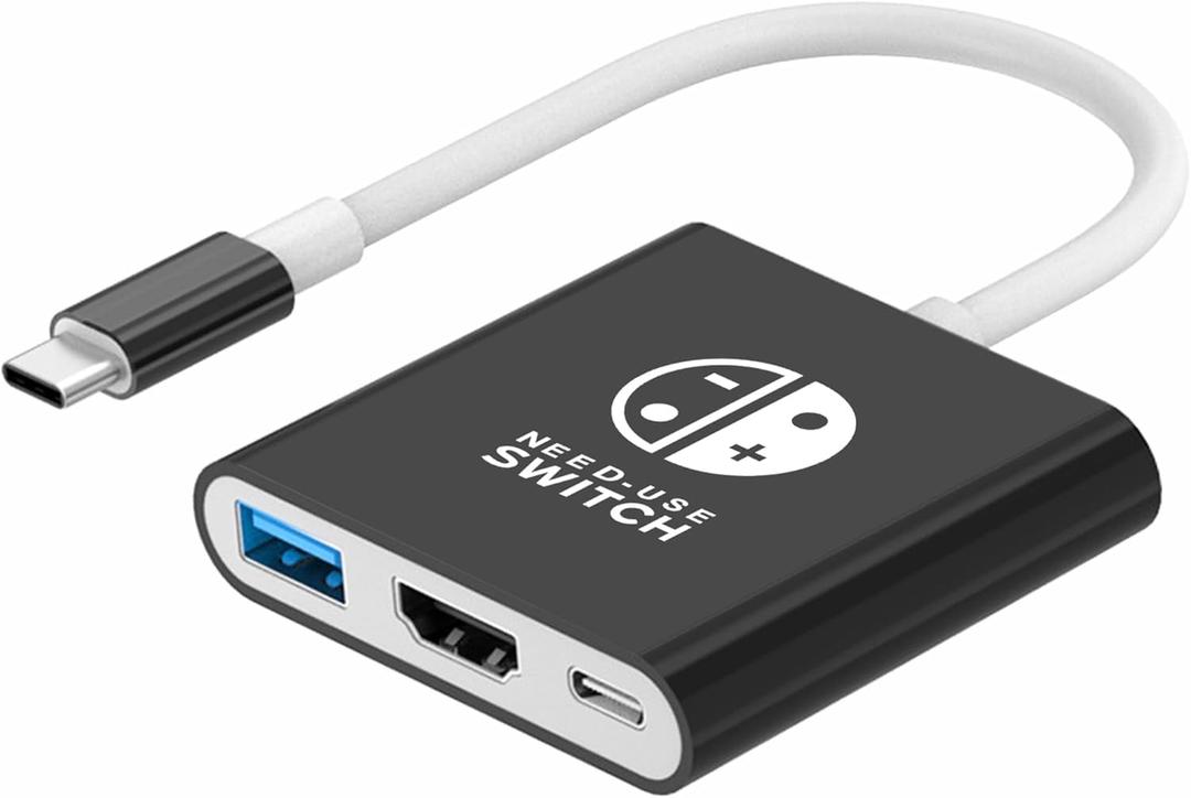 BIYTC Switch 2 Dock Compatible with Nintendo Switch 2, Portable Nintendo Switch 2 TV Docking Station Dock Adapter for Switch 2/Switch/OLED, USB C to HDMI Adapter Support 4K/1080P Travel