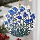 Flower Hanging Ornament, Christmas Ornaments, Xmas Decorations for Tree, Ornaments for Christmas Tree, Holiday Ornament, Flower Themed Gifts, Holiday Party Gifts, and Xmas Gift Ideas - Forget-Me-Not