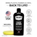 CAR GUYS Plastic Restorer | Bring Plastic, Rubber, and Vinyl Back to Life! | User Friendly Trim Restorer | Safe Auto Detailing Supplies | 8 Oz Kit with Foam Applicator