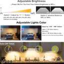 LDOPTO Under Cabinet Wireless LED Lights, 6 Pack Rechargeable Battery Operated, Dimmable, Remote Control, Stick On Night Lights for Kitchen, Pantry, Stairs, Hallway, 3 Colors